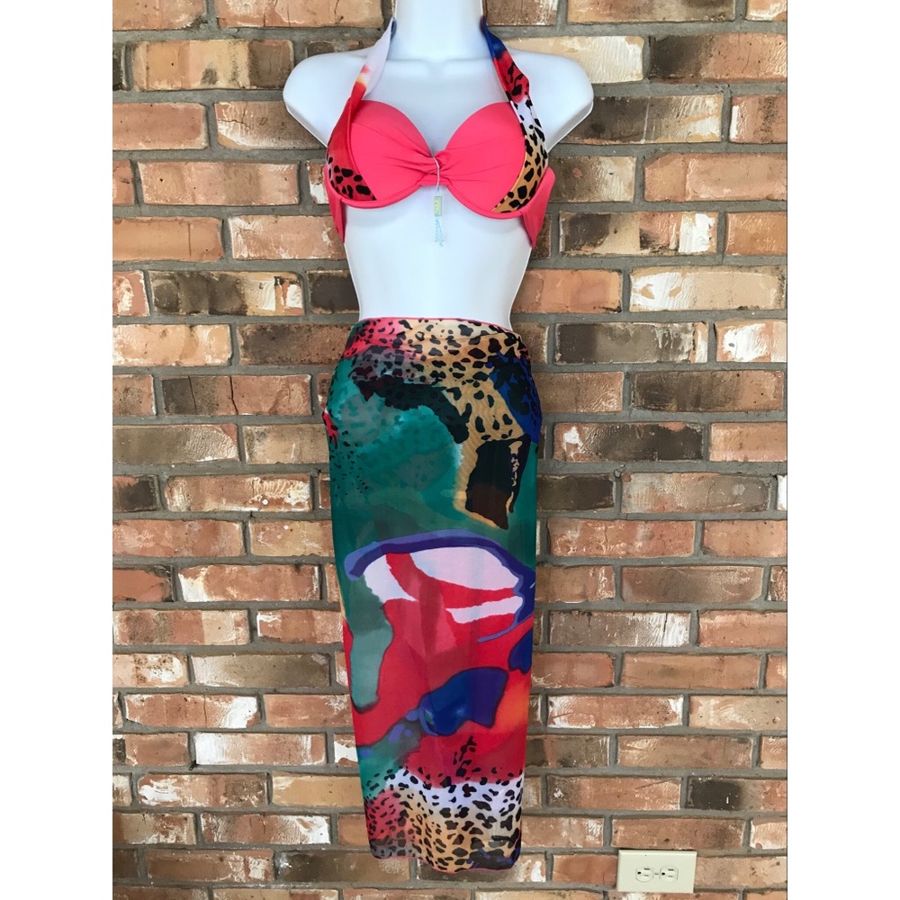 Swim bikini top with wrap